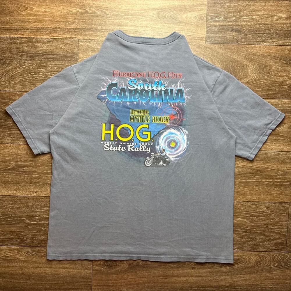 Vintage Blue 1999 Harley Davidson South Carolina Myrtle Beach State Rally Tee